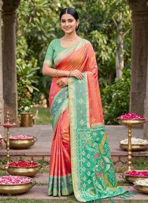 Garb These Fastive And Party Wear Saree in Fine Colored.These Saree And Blouse is Fabricated On Soft Silk.Its Beautified With Woven Resham Designer.