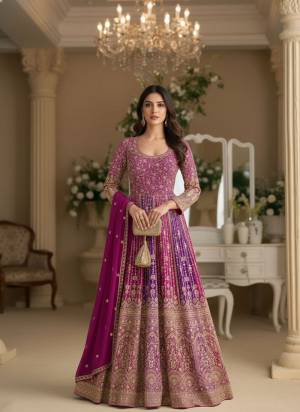 Looking These Party Wear Free Size Stitched Anarkali Suit in Fine Colored Pair.These Top And Dupatta Are Faux Georgette Fabric.Its Beautified With Heavy Designer Embroidery Work.