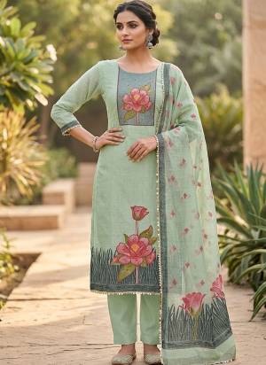 Garb These Suit in Fine Colored Pair With Bottom And Dupatta.These Top Are Banarasi Cotton And Dupatta Are Fabricated On Banarasi Pair With Rayon Bottom.Its Beautified With Designer Printed, Hand Work.