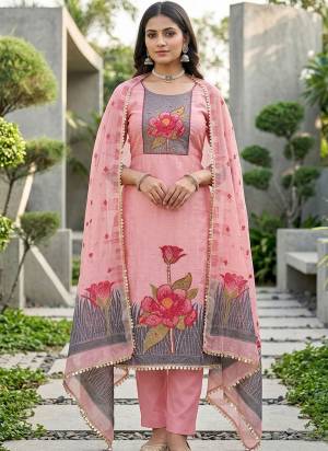 Garb These Suit in Fine Colored Pair With Bottom And Dupatta.These Top Are Banarasi Cotton And Dupatta Are Fabricated On Banarasi Pair With Rayon Bottom.Its Beautified With Designer Printed, Hand Work.