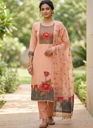 Garb These Suit in Fine Colored Pair With Bottom And Dupatta.These Top Are Banarasi Cotton And Dupatta Are Fabricated On Banarasi Pair With Rayon Bottom.Its Beautified With Designer Printed, Hand Work.