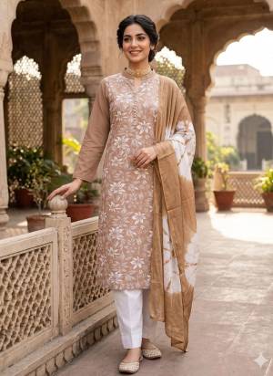 Garb This Suits In Lovely Color.Its Pretty Top Is Cotton Based Paired Bottom Cotton And Chinon Fabricated Dupatta Are Designer Printed. Which Gives An Attractive To The Dress.