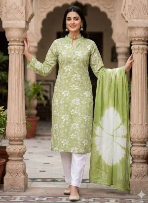 Garb This Suits In Lovely Color.Its Pretty Top Is Cotton Based Paired Bottom Cotton And Chinon Fabricated Dupatta Are Designer Printed. Which Gives An Attractive To The Dress.