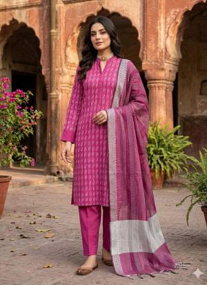 Garb This Suits In Lovely Color.Its Pretty Top Is Cotton Based Paired Bottom Cotton And Cotton Fabricated Dupatta Are Wevon Designer. Which Gives An Attractive To The Dress.