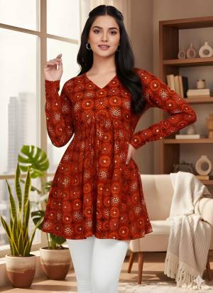 Looking These Beautiful Looking Readymade Short Kurta.These Kurta is Fabricated On Delta Silk.Its Beautified With Designer Printed.