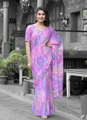 Attrective These Party Wear Gown With Saree in Fine Colored.These Saree Are Imported Georgette And Blouse is Fabricated On Imported Georgette Pair.Its Beautified With Designer Digital Printed Printed.