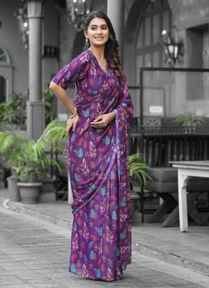 Attrective These Party Wear Gown With Saree in Fine Colored.These Saree Are Imported Georgette And Blouse is Fabricated On Imported Georgette Pair.Its Beautified With Designer Digital Printed Printed.