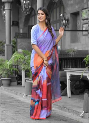 Attrective These Party Wear Gown With Saree in Fine Colored.These Saree Are Imported Georgette And Blouse is Fabricated On Imported Georgette Pair.Its Beautified With Designer Digital Printed Printed.
