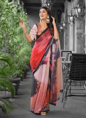 Attrective These Party Wear Gown With Saree in Fine Colored.These Saree Are Imported Georgette And Blouse is Fabricated On Imported Georgette Pair.Its Beautified With Designer Digital Printed Printed.