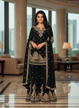 Looking These Party Wear Free Size Stitched Plazzo Suit in Fine Colored Pair.These Top Bottom And Dupatta Are Chinon Fabriced.Its Beautified With Heavy Designer Beads Embroidery Work.