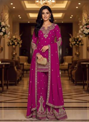 Looking These Party Wear Free Size Stitched Plazzo Suit in Fine Colored Pair.These Top Bottom And Dupatta Are Chinon Fabriced.Its Beautified With Heavy Designer Beads Embroidery Work.