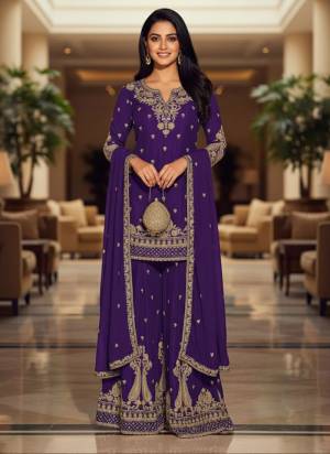 Looking These Party Wear Free Size Stitched Plazzo Suit in Fine Colored Pair.These Top Bottom And Dupatta Are Chinon Fabriced.Its Beautified With Heavy Designer Beads Embroidery Work.