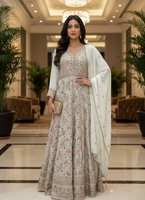 Garb These Party Wear Free Size Stitched Anarkali Suit in Fine Colored Pair.These Top And Dupatta Are Georgette Fabric.Its Beautified With Heavy Designer Sequance Embroidery Work.