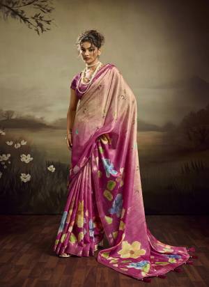 Looking These Fancy Party Wear Saree in Fine Colored.These Saree Are Jacquard Silk And Blouse is Jacquard Silk Fabricated.Its Beautified With Woven Border Designer With Floral Printed.