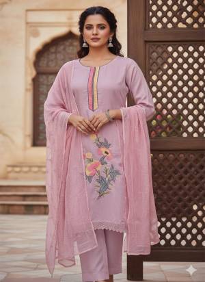 Garb This Suits In Lovely Color.Its Pretty Top Is Roman Silk Based Paired Bottom Santoon And Naznin Fabricated Dupatta Are Designer Embroidery Work. Which Gives An Attractive To The Dress.