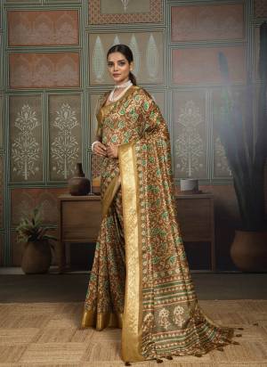 Looking These Fancy Party Wear Saree in Fine Colored.These Saree Are Silk And Blouse is Silk Fabricated.Its Beautified With Woven Border Designer With Printed.