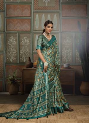 Looking These Fancy Party Wear Saree in Fine Colored.These Saree Are Silk And Blouse is Silk Fabricated.Its Beautified With Woven Border Designer With Printed.