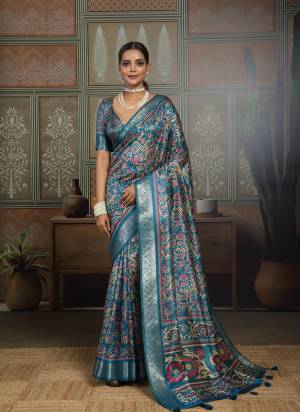 Looking These Fancy Party Wear Saree in Fine Colored.These Saree Are Silk And Blouse is Silk Fabricated.Its Beautified With Woven Border Designer With Printed.