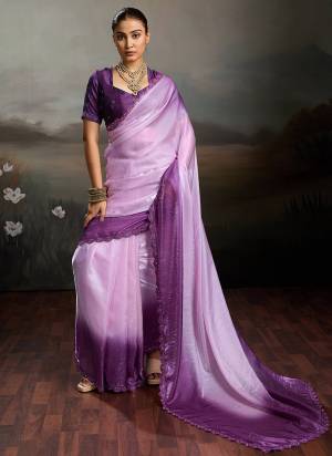 Garb These Fancy Party Wear Saree in Fine Colored.These Saree Are Satin And Blouse is Satin Fabricated.Its Beautified With Pedding Color Designer With Embroidery Work Blouse.