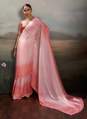 Garb These Fancy Party Wear Saree in Fine Colored.These Saree Are Satin And Blouse is Satin Fabricated.Its Beautified With Pedding Color Designer With Embroidery Work Blouse.
