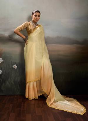 Garb These Fancy Party Wear Saree in Fine Colored.These Saree Are Satin And Blouse is Satin Fabricated.Its Beautified With Pedding Color Designer With Embroidery Work Blouse.