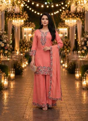 Looking These Party Wear Free Size Stitched Plazzo Suit in Fine Colored Pair.These Top Are Roman Simmer And Botton And Dupatta Are Roman Simmer Fabric.Its Beautified With Designer Multy Thread Embroidery,Zarcon Work.