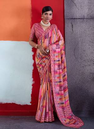 Garb These Fancy Party Wear Saree in Fine Colored.These Saree Are Cotton Crepe And Blouse is Cotton Crepe Fabricated.Its Beautified With Designer Printed.