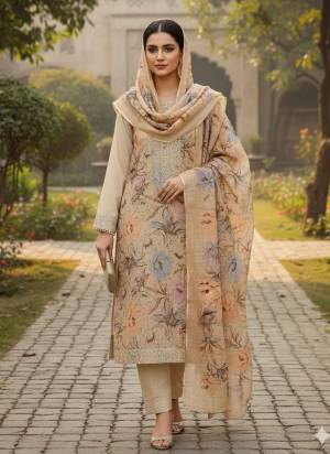 Garb This Suits In Lovely Color.Its Pretty Top Is Mul Cotton Based Paired Bottom Santoon And Mul Cotton Fabricated Dupatta Are Designer Digital Printed With Embroidery Work .