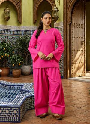 Garb These Beautiful Looking Readymade Top With Bottom.These Top And Bottom Are Cotton Fabricated.Its Beautified With Solid Designer.