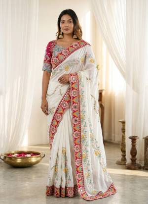 Garb These Party Wear Saree in Fine Colored.These Saree Are Rangoli Silk And Blouse is Fabricated On Mono Banglori.Its Beautified With Designer Sequance,Dori,Mirror Embroidery Work.