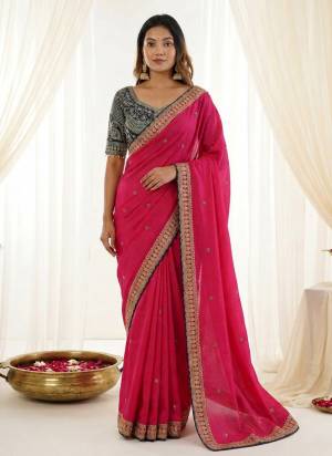 Looking These Party Wear Saree in Fine Colored.These Saree Are Rangoli Silk And Blouse is Fabricated On Rangoli Silk.Its Beautified With Designer Sequance,Jari Embroidery Work.