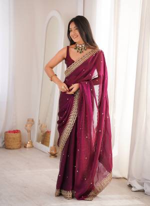 Garb These Fancy Party Wear Saree in Fine Colored.These Saree Are Fendy Satin And Blouse is Fendy Satin Fabricated.Its Beautified With Sequance Embroidery Work.