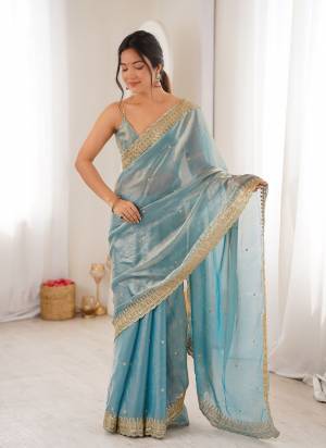 Garb These Fancy Party Wear Saree in Fine Colored.These Saree Are Fendy Satin And Blouse is Fendy Satin Fabricated.Its Beautified With Sequance Embroidery Work.