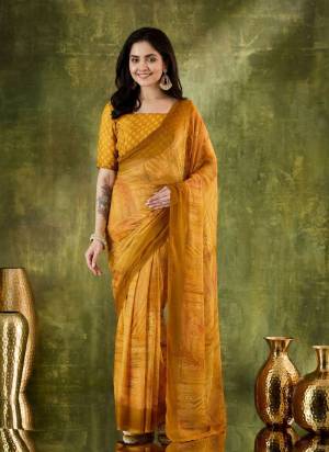 Looking These Party Wear Ready To Wear Saree in Fine Colored.These Saree Are Chiffon And Blouse is Chiffon Fabricated.Its Beautified With Designer Printed.