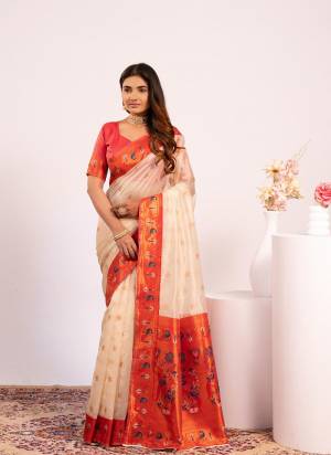 Attractive These Festive And Party Wear Saree in Fine Colored.These Saree And Blouse is Fabricated On Tissue Silk.Its Beautified With Woven Jari,Paithani Pallu Designer.
