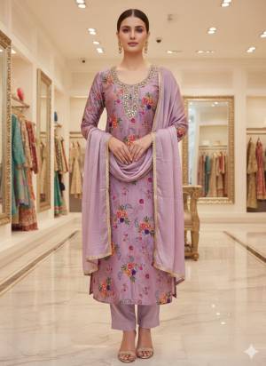 Garb This Suits In Lovely Color.Its Pretty Top Is Chinon Silk Based Paired Bottom Santoon And Chinon Silk Fabricated Dupatta. Its Designer Printed With Embroidery Work. Which Gives An Attractive To The Dress.