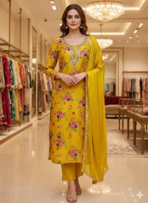 Garb This Suits In Lovely Color.Its Pretty Top Is Chinon Silk Based Paired Bottom Santoon And Chinon Silk Fabricated Dupatta. Its Designer Printed With Embroidery Work. Which Gives An Attractive To The Dress.