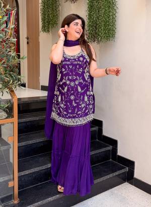 Looking These Suit in Fine Colored Pair With Bottom And Dupatta.These Top Are Chinon And Bottom Are Fabricated On Chinon Pair With Chinon Dupatta.Its Beautified With Designer Embroidery Work.