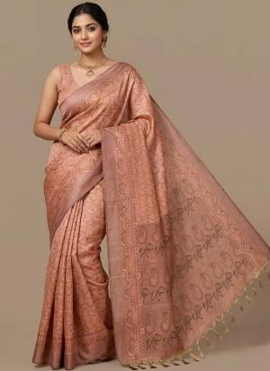  Looking These Party Wear Saree in Fine Colored.These Saree Are Cotton Silk And Blouse is Fabricated On Cotton Silk.Its Beautified With Woven  Designer.