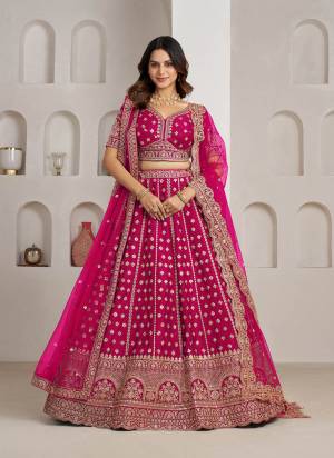 For A Designer Look,Grab These Lehenga Choli in Fine Colored.These Lehenga And Choli Are Fabricated On Silk Pair With Soft Net Dupatta.Its Beautified With Designer Embroidery,Hand Work.