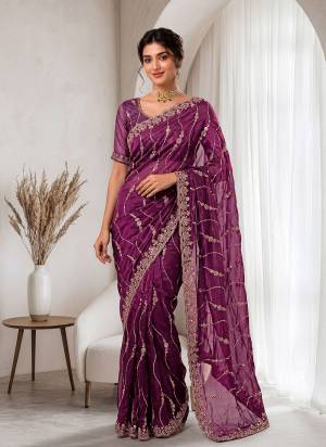 Looking These Fancy Party Wear Saree in Fine Colored.These Saree Are Space Silk And Blouse is Space Silk Fabricated.Its Beautified With Sequance,Cut Dana Gold Beads Hand Work.