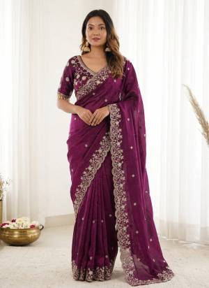 Attractive These Party Wear Saree in Fine Colored.These Saree Are Fendy Satin And Blouse is Fabricated On Fendy Satin.Its Beautified With Designer Sequance,Jari Embroidery,Cut Work.