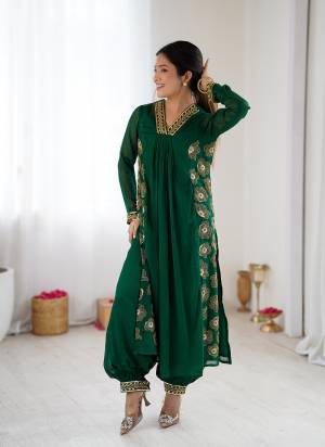 Attrective These Beautiful Looking Party Wear Readymade Top With Bottom.These Top And Bottom Are Georgette Fabricated.Its Beautified With Disigner Embroidery With Hand Work.