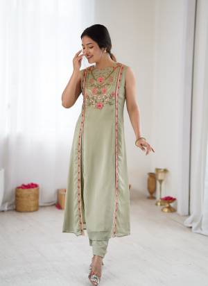 Attrective These Beautiful Looking Party Wear Readymade Top With Bottom.These Top And Bottom Are Georgette Fabricated.Its Beautified With Disigner Embroidery With Hand Work.