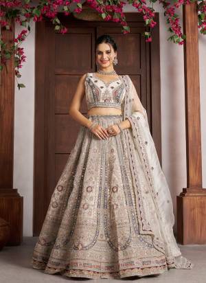 For A Designer Look,Grab These Lehenga Choli in Fine Colored.These Lehenga And Choli Are Fabricated On Net Pair With Tissue Dupatta.Its Beautified With Designer Embroidery,Hand Work.