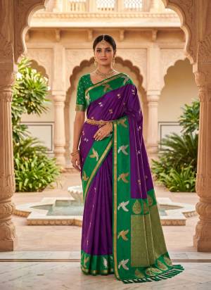 Garb These Party Wear Saree in Fine Colored.These Saree Are Soft Silk And Blouse is Fabricated On Soft Silk.Its Beautified With Weaving Jari Designer.
