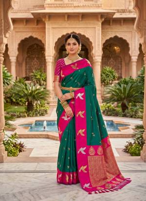 Garb These Party Wear Saree in Fine Colored.These Saree Are Soft Silk And Blouse is Fabricated On Soft Silk.Its Beautified With Weaving Jari Designer.