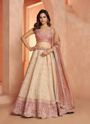 For A Designer Look,Grab These Lehenga Choli in Fine Colored.These Lehenga And Choli Are Fabricated On Kanjivaram Tissue Pair With Tissue Dupatta.Its Beautified With Designer Embroidery,Hand Work.