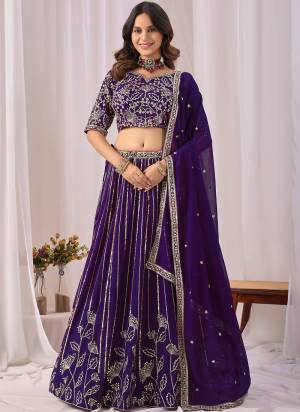 For A Designer Look,Grab These Party Wear Lehenga Choli in Fine Colored.These Lehenga And Blouse Are Fabricated On Foux Georgette Pair With Foux Georgette Dupatta.Its Beautified With Designer Embroidery Work.