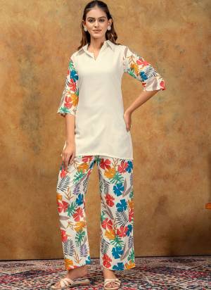 Looking These Co Ord Set in Fine Colored Pair With Bottom.These Top Are Soft Cotton And Bottom Are Fabricated On Soft Cotton Pair.Its Beautified With Designer Printed.